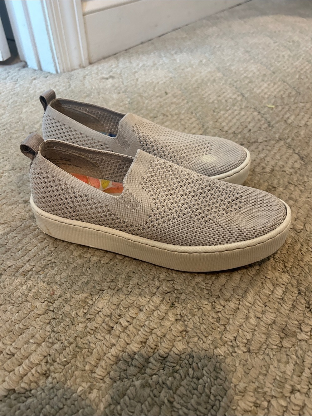 Born Knit Slip-On Sneakers in Light Gray